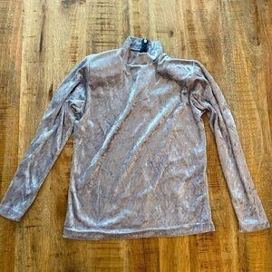 Gimma 12 Anni made In Italy velvet mock neck long sleeve girls top NWOT